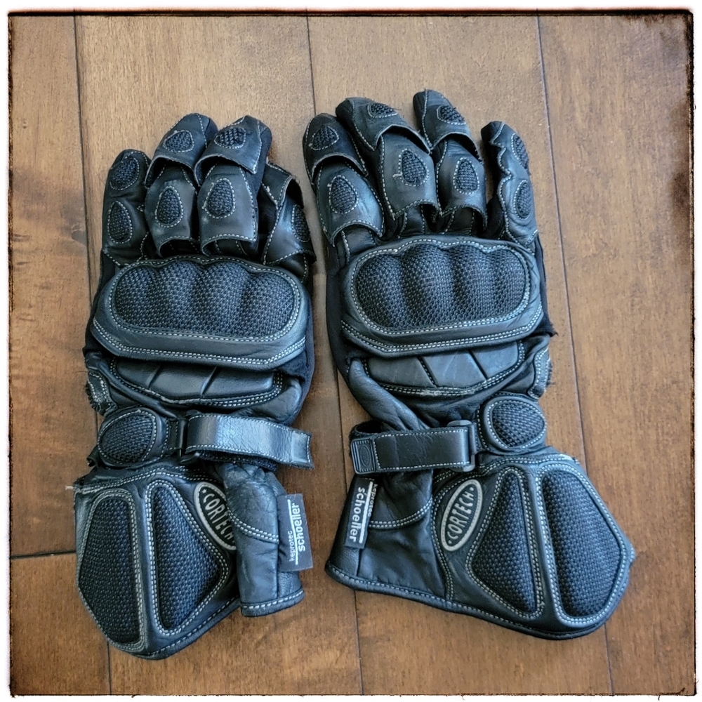 Men's Motorcycle Leather Gloves - L (Schoeller Keprotech)